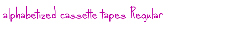 alphabetized cassette tapes Regular
